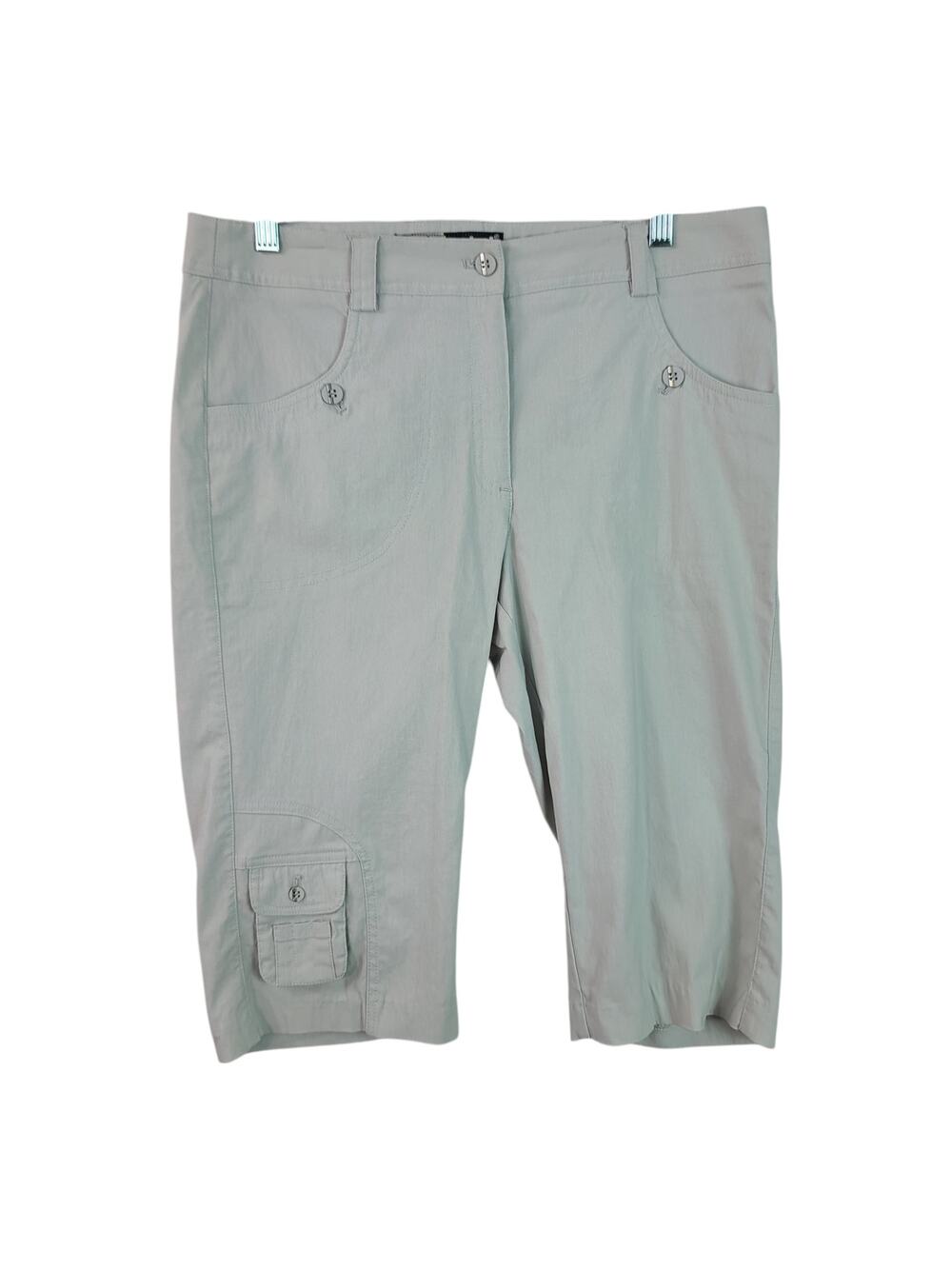 Jamie Sadock Gray Activewear Cargo Knee Capri Shorts Golf Tennis Pickleball 6 32